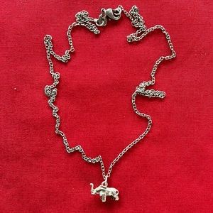 925 sterling silver necklace with elephant pendant